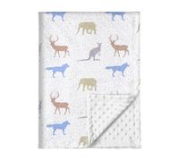 Soarwg Kids Baby Blanket Newborn Gifts, Soft Plush Blankets with Dotted Backing, Oeko-tex100, Essentials for Unisex, Toddlers, Boys Girls 75x100cm (Green Elephant)