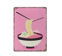 Soba Delicacy Culinary Japanese Noodle Poster Kitchen Decor Foodie Gift Modern Home Wall Art Creative Tin Signs Funny Metal Signs Vintage Garden Cafes Offices Shops Clubs Plaque Tin Signs 16*12 inch