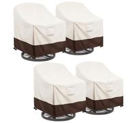 Sobana Outdoor Swivel Lounge Chair Cover Waterproof Patio Furniture Covers, 30W x 34D x 36H Patio Chair Covers 4 Pack (Beige)