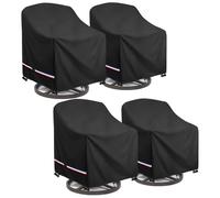 Sobana Outdoor Swivel Lounge Chair Cover Waterproof Patio Furniture Covers, 35W x 37D x 38.5H Patio Chair Covers 4 Pack (Black)