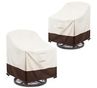 Sobana Outdoor Swivel Lounge Chair Cover Waterproof Patio Furniture Covers, 35W x 37D x 38.5H Patio Chair Covers 2 Pack (Beige)