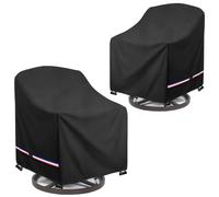 Sobana Patio Chair Covers Waterproof Swivel Outdoor Chair Cover, 35W x 37D x 36H Inches Patio Furniture Covers 2 Pack (Black)