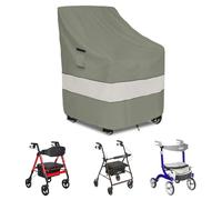 Sobana Rollator Walker Cover - Outdoor Waterproof Dustproof Rolling Walker for Seniors With Wheels and Seat (Cover Only, Grayish Green)