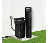 Sobana Water Softener Cover,Outdoor Water Softener Tank Insulated Cover with Top Transparent PVC Window + Brine Tank Cover with Zipper Opening,Keeps Tanks Clean (Black)