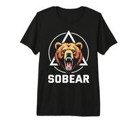 Sobear Sober AA NA Recovery Sobriety Anniversary Funny Premium T-Shirt