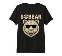 Sobear Sobriety Anniversary Sober AA NA Recovery Bear Premium T-Shirt