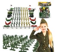 sobebear 120-Piece Army Soldiers Toys. Army Men Playset, Realistic Soldiers, Vehicles, Barriers and Accessories, Action Figure Battle Set, Educational Role Play Gift for Kids Boys and Girls Ages 3+