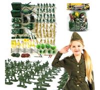sobebear 166-Pieces Army Soldiers Toys, Military Action Figures Toy Soldiers, Tanks, Helicopters, Vehicles, Fences and Weapons, War Simulation Set for Boys and Girls Ages 3+