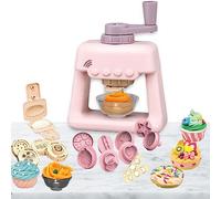 Sobebear 40 Pcs Kids Ice Cream Clay Dough Set, Ice Cream Shop Cart, Ice Cream Parlor, Food Play Set, Activity & Early Development for Children 3+ Years