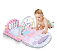 Sobebear Baby Gym Mat with Musical Piano Keyboard and Light, Fitness Frame, Activity Mat for Newborns, Floor, Fine Motor and Sensory Training, Gift for for Newborn Baby