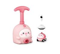 Sobebear Kids Balloon Powered Car Kit, Launch Pad Toy for Children, Balloon Pump Cars, Creative Activity, Toddlers Inflatable Balloon Pump, Racer Toy Learning Resources Helping Hands. (Baby Pink)