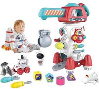 sobebear Kids Outer Space Exploration Rocket Toy Set, Space Shuttle Model Toys, Adventures Game, Space Vehicles & Astronaut Toy for Kids 3+ Years
