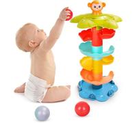 Sobebear Monkey Ball Drop Toy, Stacking Tree Tower Ball Drop Game for Early Learning & Hand-Eye Coordination, Montessori Toy for Toddlers, Boys and Girls 18 Months+