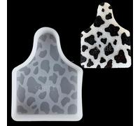 SOBEIT Loopard Cow Tag Car Freshie Mold, Silicone Freshie Mold, Silicone Expoxy Resin Mold for Freshie Making Aroma Bead, Resin, Soap, Candle, Pendant, Wax Melt, Baking, DIY Crafts