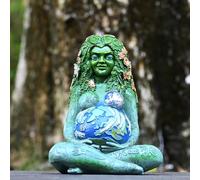 SOBEIT Mother Earth Statue, Resin Gaia Statue, Meticulous Details & Hand-Painted Color, Goddess Statue for Spiritual Decor Altar Decor Wiccan Decor Wicca Decor Pagan Decor Meditate Decor
