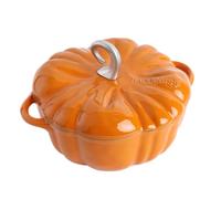 SOBEIT Pumpkin Dutch Oven Pot with Lid, Non-stick Enamel Cast Iron Dutch Oven, 3.5QT Pumpkin Cocotte with Cast Iron Knob, Serves 3-5 (Orange)