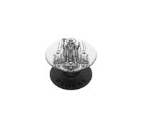 Sobek Crocodile God Ancient Egyptian Monochrome Art PopSockets Adhesive PopGrip