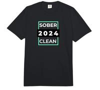Sober 2024 Clean | Celebrating The Clean & Sober Life Comfort Colors Adult Heavyweight T-Shirt