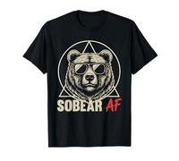Sober AA NA Recovery Sobriety Anniversary Sobear AF T-Shirt