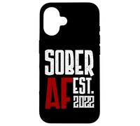 Sober AF Est. 2022 Celebrating Sobriety Milestone Case for iPhone 16