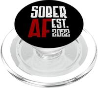 Sober AF Est. 2022 Celebrating Sobriety Milestone PopSockets PopGrip for MagSafe