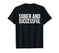 Sober and Successful Sobriety Recovery Proud AA Anonymous Value Graphic T-Shirt, Men, Black, XL