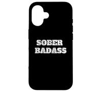 Sober Badass Sobriety Anniversary Sober AA NA Recovery Step Case for iPhone 16