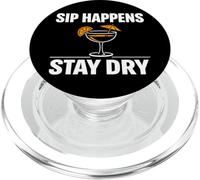 Sober But Fun Modern Sobriety Humor dry sober january Vibes PopSockets PopGrip for MagSafe
