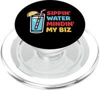 Sober But Fun Modern Sobriety Humor dry sober january Vibes PopSockets PopGrip for MagSafe