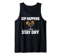 Sober But Fun Modern Sobriety Humor Dry Sober January Vibes Tank Top