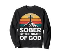 Sober By the Grace of God Christian Recovery Sweatshirt