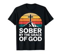 Sober By the Grace of God Christian Recovery T-Shirt
