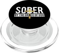 Sober By The Grace Of God - Sober Sobriety Anniversary AA NA PopSockets PopGrip for MagSafe