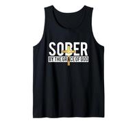Sober by The Grace of God - Sober Sobriety Anniversary AA NA Tank Top