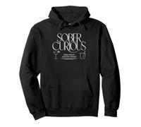 Sober Curious Cocktail Obsessed Zero Proof Lifestyle Badge Pullover Hoodie