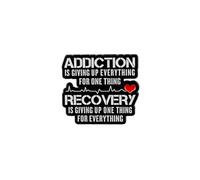 Sober Enamel Pin, Addiction Recovery Pin Brooch, Sobriety Brooch, Addiction Awareness Badge, Sobriety Gift For Sober Men Women Friend, Mental Health Motivational Lapel Badges, Healing Journey Support