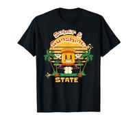 Sober Florida Retro Beach Wellness Vibes Lifestyle Escape T-Shirt