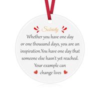 Sober Gifts Sobriety Gifts Christmas Ornament AA NA Recovery Keepsake Ceramic Ornament Sobriety Recovery Gift for Women Men Serenity Prayer Gift Motivational Decor Ornament Christmas Tree Decoration
