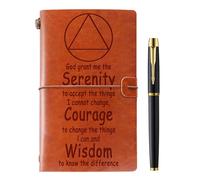 Sober Gifts Sobriety Gifts for Women Men Addiction Recovery Gifts Leather Journal Notebook Recovery AA NA Gifts alcoholics anonymous gifts Sober Milestone Gift