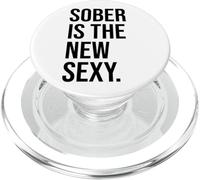 Sober is the New Sexy & Sober Anniversary Sobriety Recovery PopSockets PopGrip for MagSafe