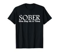 Sober One Day at a Time - Anniversary Support AA Recovery T-Shirt