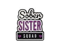 Sober Squad Enamel Pin, Sobriety Gift For Sober Sister Addiction Counselor, Overdose Awareness Brooch Pin, Recovery Milestone Badge, Alcohol Free Decorative Jewelry Accessories