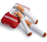 Sobeta Giggle Cigarette Dog Toy, Squeaky Dog Toy, Funny Cigarette Shaped Plush Dog Self Play Toy, Interactive Toy for Small, Medium and Large Dogs