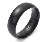 SOBHART Viking Rings Stainless Steel Viking Norse Runes Wolf Raven Tree of Life Band Ring Jewelry for Men Women Size 7/8/9/10/11/12/13, No Gemstone