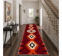 Sobhdga Aztec South Western Vintage Runner Rugs For Hallway 80x240 cm, Boho Southwestern Geometric Kitchen Runners Non Slip Carpet Runners Long hallway runner For Hallway Entryway Corridor Bedroom