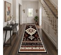 Sobhdga Runner Rug For Hallways Aztec Tribal Rustic South Western,60X240 Cm, Rug Runners Vintage Boho Hallway Runner Carpet Runner For Kitchen Soft Bedroom Throw Rugs