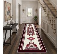 Sobhdga Southwestern Vintage Tribal Hallway Runner Rug Non Slip South Western Aztec Tribal Runner Rugs 60X300Cm, Washable Kitchen Rug Floor Rugs For Entryways Bedroom Laundry