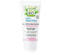 SO'BiO étic Hydra Aloe Vera 24 Hours Hypoallergenic Sensitive and Reactive Skin Cosmebio Moisturizing Family Cream, 100 ml
