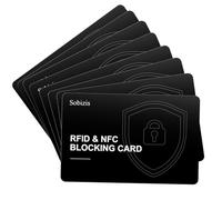 Sobizis RFID Blocking Card, Slim Contactless NFC Debit Credit Card Protector for Wallets,Safe Card RFID Cards Blocker, Anti-Theft for Credit Card Passort ID Card, Travle Accessories for Men & Women