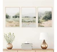 SOBMQ Abstract Art Prints Posters Green Landscape Path Grove Painting Modern Canvas Wall Poster Art Pictures Living Kitchen Room Decoration-50 * 60cm*3PCS (No Frame)